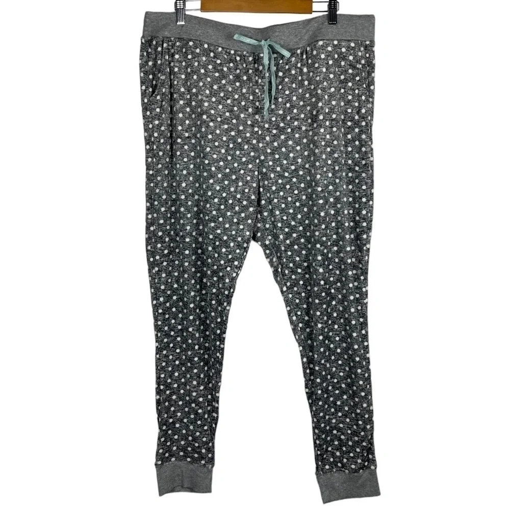 JANE & BLEECKER NIGHTY NIGHT FUZZY POLKA DOT MATCHING PAJAMA PJ SET - Picture 5 of 14